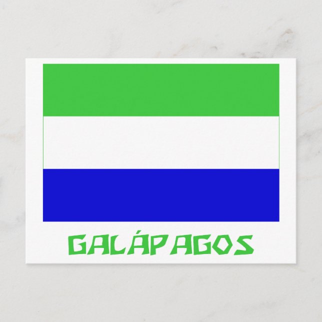 Galápagos flagga med Namn Vykort (Framsida)