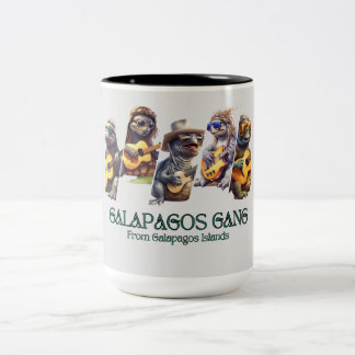 Galapagos Gang från Galapagosöarna Två-Tonad Mugg