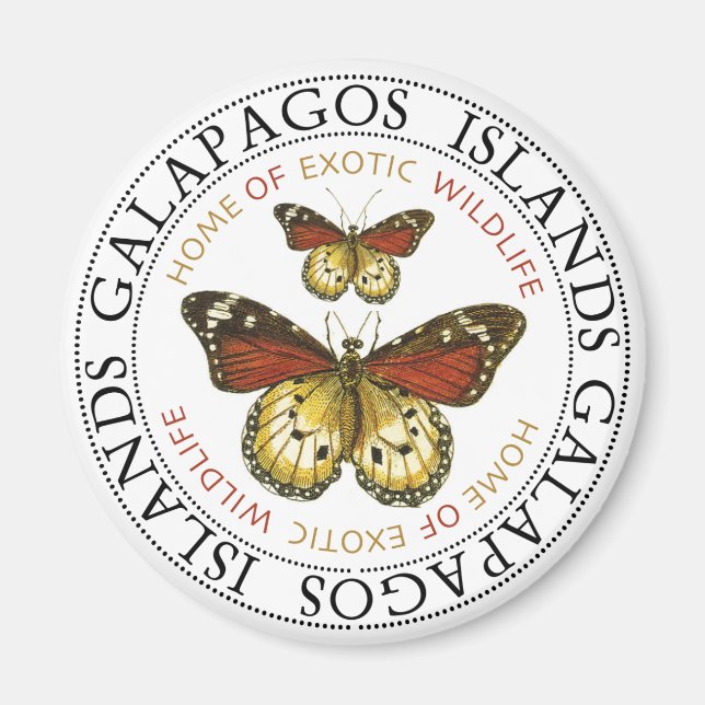 Galapagos Islands Butterflies Magnet (Framsidan)