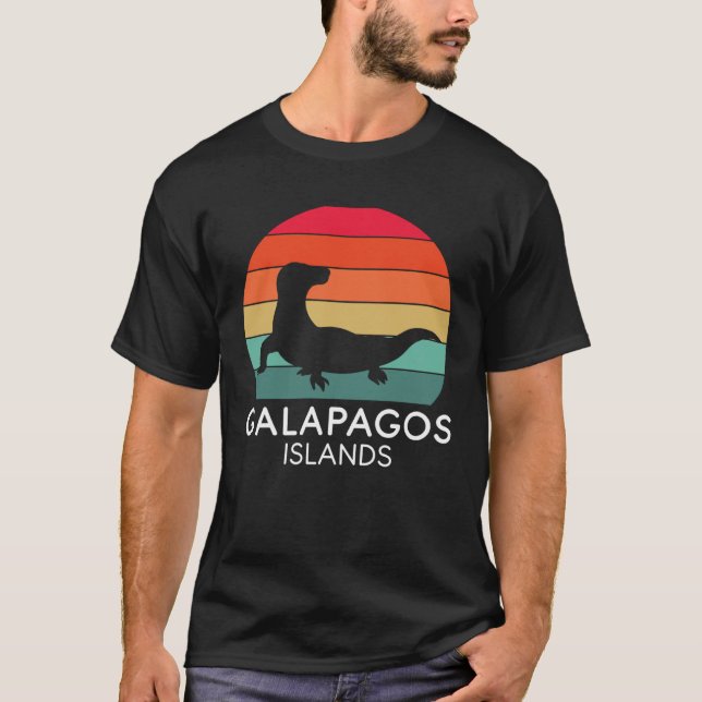 Galapagos Islands National Park Lizard Ecuador Oce T Shirt (Framsida)
