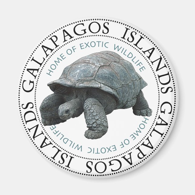 Galapagos Islands Tortoise Magnet (Framsidan)