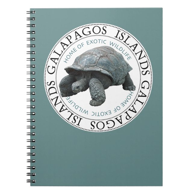 Galapagos Islands Tortoise Notebook Journal Anteckningsbok Med Spiral (Framsidan)
