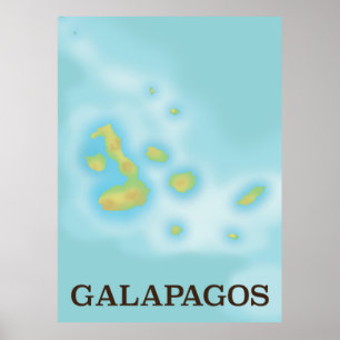 Galapagos karta semester poster