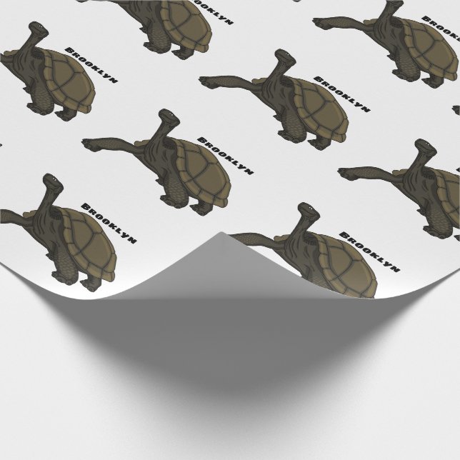 Galapagos land tortoise illustration  presentpapper (Hörn)