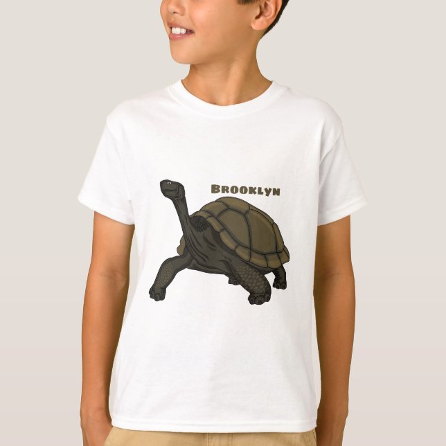 Galapagos land tortoise illustration t shirt (Framsida)