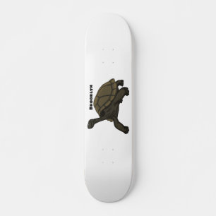 Galapagos landsköldpaddsillustration  mini skateboard bräda 18,5 cm