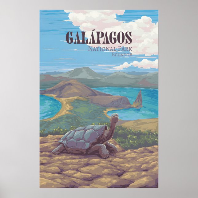 Galapagos Nationalpark Resaaffisch Poster (Framsidan)