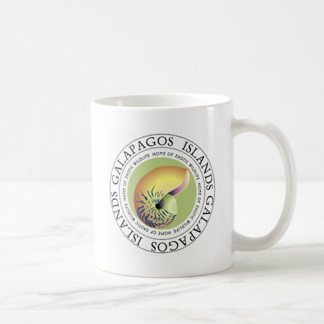 Galapagos Nautilus Snäcka Kaffemugg (Höger)