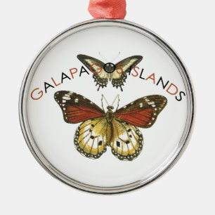 Galapagos öfjäril julgransprydnad metall