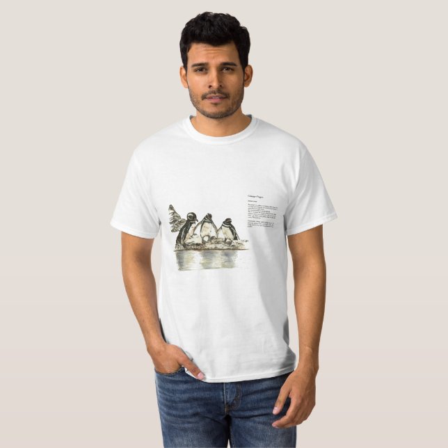 Galapagos Penguins skidade T-shirt (Hel framsida)