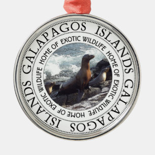 GALAPAGOS SÄLARRUNDA JULGRANSPRYDNAD METALL
