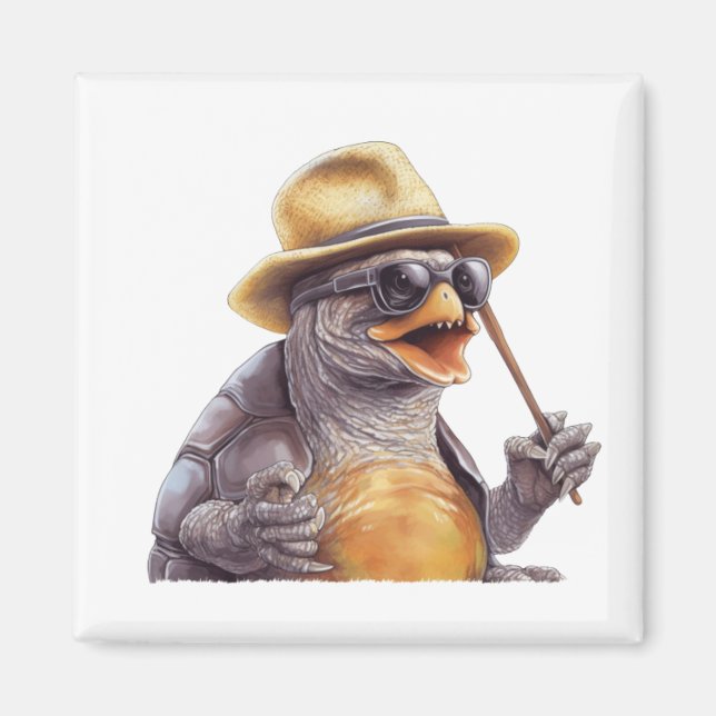 Galapagos Tortoise Blue från Galapagosöarna Magnet (Framsidan)
