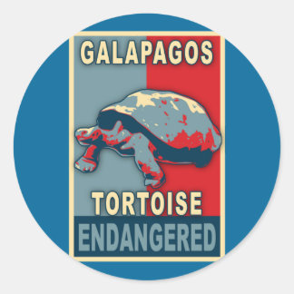 Galapagos Tortoise Pop Art Tshirts Runt Klistermärke