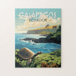 Galapagosöarna Giant Tortoise Travel Art Retro Pussel<br><div class="desc">Galápagos-öarna i en vektorkonst stil. Galápagosöarna är en vulkanisk skärgård i Stilla havet. Det anses vara en av världens främsta destinationer för att titta på vilda djur.</div>