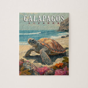 Galapagosöarna Giant Tortoise Travel Pussel