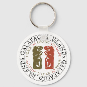 Galapagosöarna Iguanas Souvenir Keychain Nyckelring