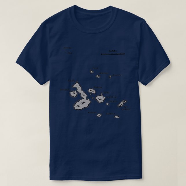 Galapagosöarna karta t shirt (Design framsida)