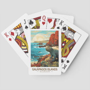 Galapagosöarna Travel Art Vintage Casinokort