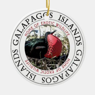 Galapagosöarna Underbar Frigate Bird Julgransprydnad Keramik