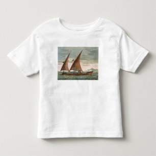 Galäret seglar under, att flyga som är standart  t-shirt
