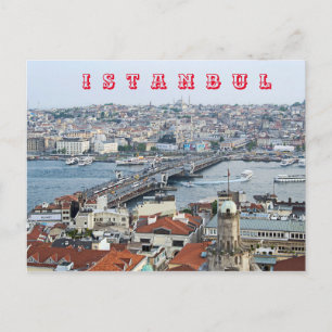 Galata Bridge. Golden Horn Bay. Vykort