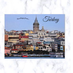 Galata Torn i Istanbul Turkiet Vykort