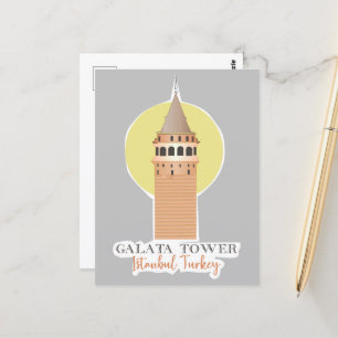 Galata Torn Istanbul Turkiet vykort