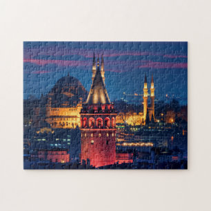 Galata Torn och Süleymaniye Mosque Pussel