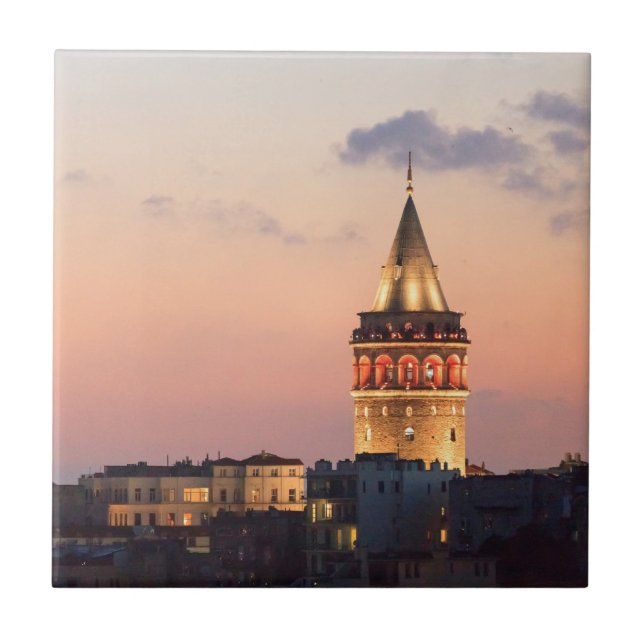 Galata Tower, Istanbul Kakelplatta (Framsidan)