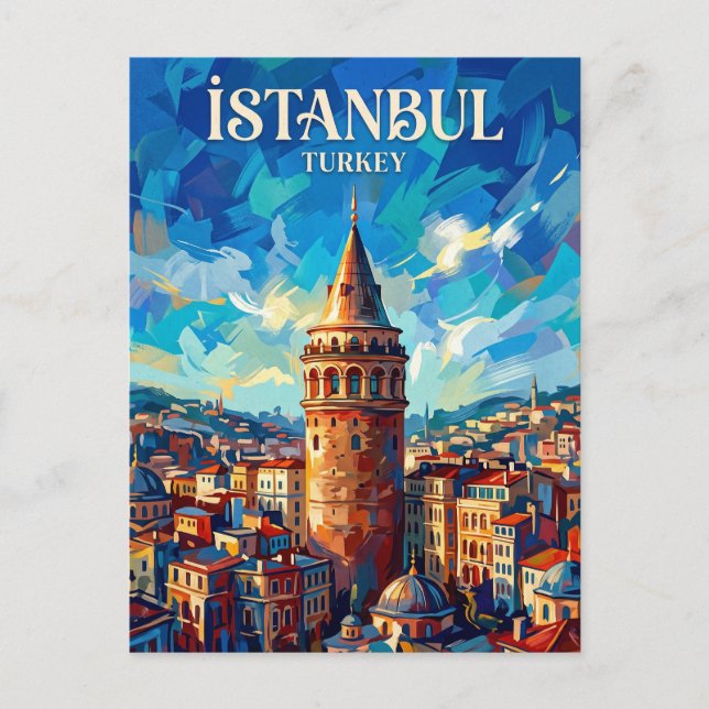 Galatatornet Turkiet Vykort (Framsida)