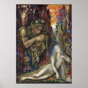 Galatea Gustave Moreau vattenfärg Poster
