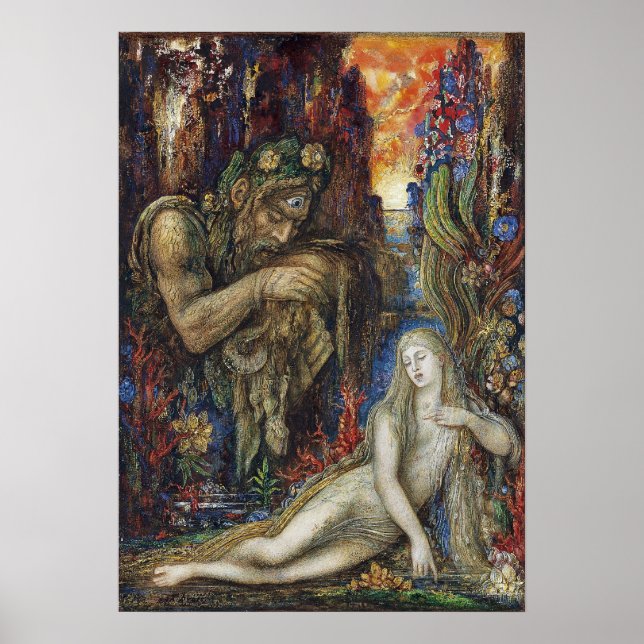 Galatea Gustave Moreau Watercolor Poster (Framsidan)