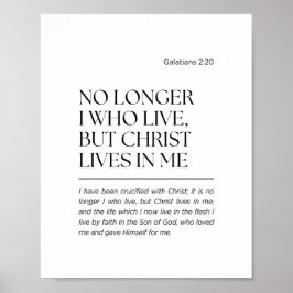 Galaterbrevet 2:20 Kristus lever i mig Poster