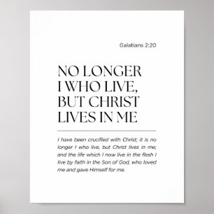 Galaterbrevet 2:20 Kristus lever i mig Poster