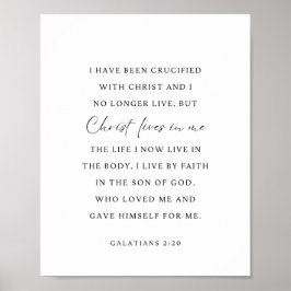 Galaterbrevet 2:20 Kristus lever i mig Poster