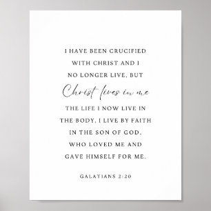 Galaterbrevet 2:20 Kristus lever i mig Poster