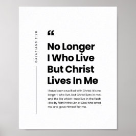 Galaterbrevet 2:20 Kristus lever i mig Poster