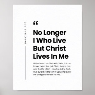 Galaterbrevet 2:20 Kristus lever i mig Poster