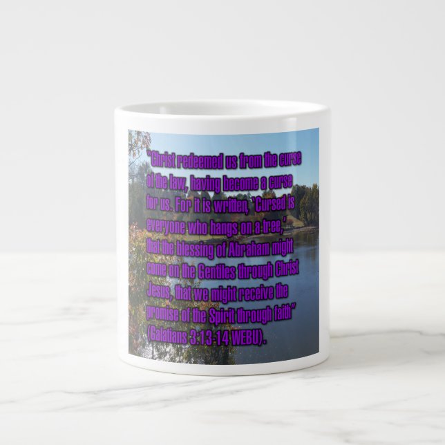 Galaterbrevet 3:13-14 WEBU Mug Jumbo Mugg (Framsidan)