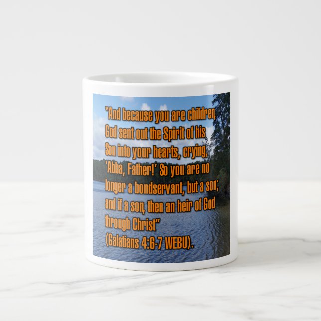 Galaterbrevet 4:6-7 WEBU Mugg Jumbo Mugg (Framsidan)