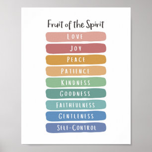 Galaterbrevet 5:22-23 Anden ger frukter som är kär Poster