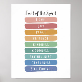 Galaterbrevet 5:22-23 Anden ger frukter som är kär Poster