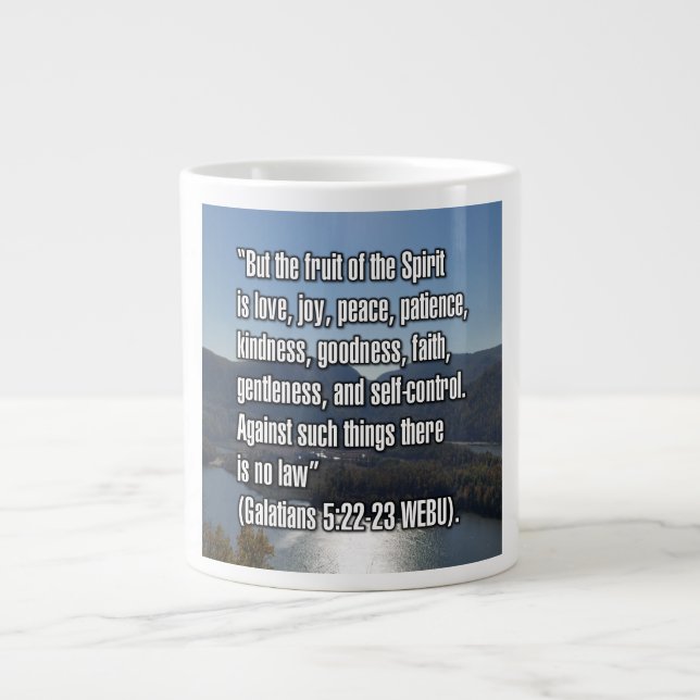 Galaterbrevet 5:22-23 WEBU Mug Jumbo Mugg (Framsidan)
