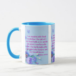 Galatianer 2:20 KJV Bible Scripture Pic Two-Tone Mugg