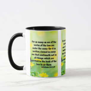 Galatianer 3:10 KJV Bible Verse Pic Two-Tone Mugg