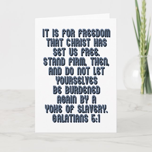 Galatianer 5:1 kort (Framsida)