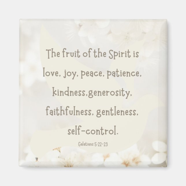 Galatianer 5:22-23 2-tums magnet (Framsidan)