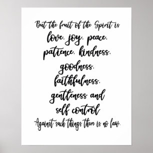 Galatianer 5:22-23 Fruit of the Spirit Bible Verse Poster