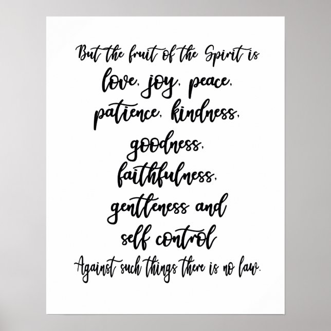 Galatianer 5:22-23 Fruit of the Spirit Bible Verse Poster (Framsidan)
