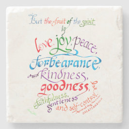 Galatianer 5 22 23 Frukt av spritbibeln Stenunderlägg